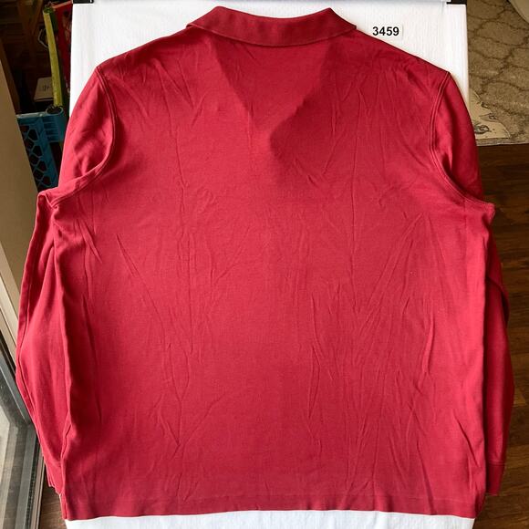 Land’s End Men’s Long Sleeve Polo Shirt Size XL (46-48) / Tall, Red - Picture 8 of 8
